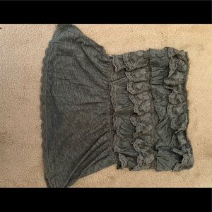 abercrombie and fitch grey  strapless top